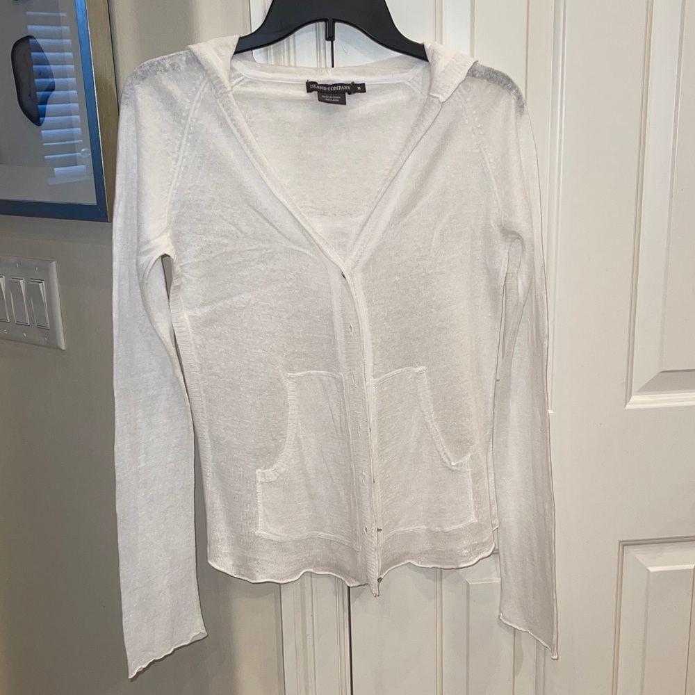 Island Co hooded linen hooded cardigan. NWOT